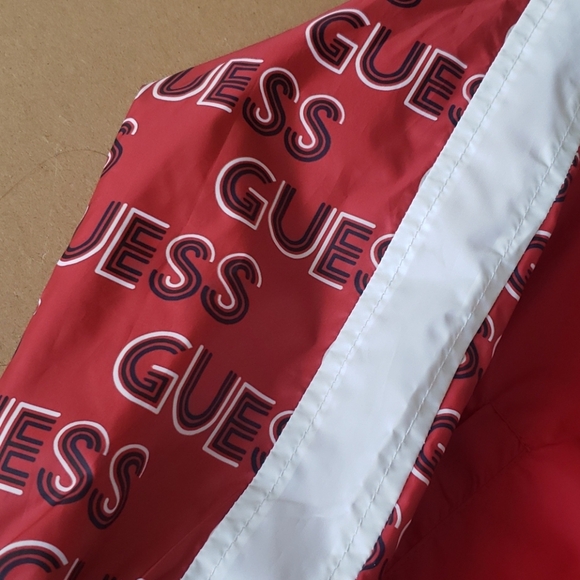 NEW GUESS Cava Logo Bomber Jackets SZ 8 - Picture 3 of 6